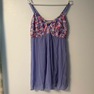 Deesse Lingerie Purple Lace Babydoll Dress | 1X